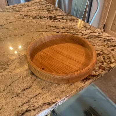 Routered pecan bowl